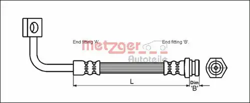 спирачен маркуч METZGER 4111019