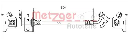 спирачен маркуч METZGER 4111567