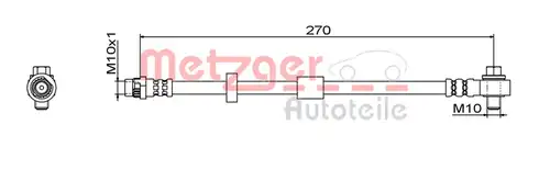 спирачен маркуч METZGER 4111579