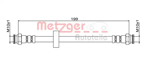 спирачен маркуч METZGER 4111620