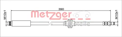 спирачен маркуч METZGER 4111627