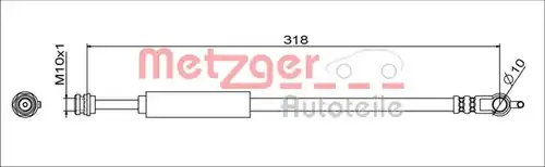 спирачен маркуч METZGER 4111629