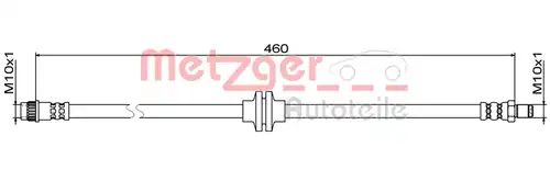 спирачен маркуч METZGER 4111833