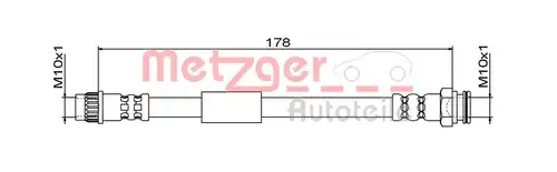 спирачен маркуч METZGER 4111843