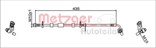 спирачен маркуч METZGER 4111928