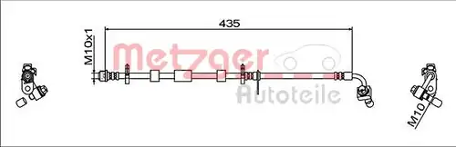 спирачен маркуч METZGER 4111929