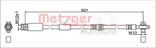 спирачен маркуч METZGER 4112032