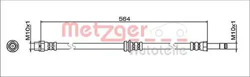 спирачен маркуч METZGER 4112068