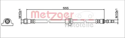 спирачен маркуч METZGER 4112082