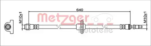 спирачен маркуч METZGER 4112083