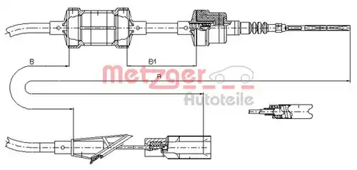 въжен механизъм, задействане на съединителя METZGER 412.11