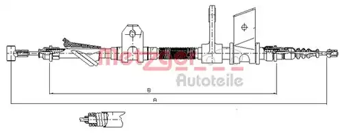 жило за ръчна спирачка METZGER 451.12