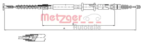 жило за ръчна спирачка METZGER 461.12