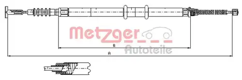 жило за ръчна спирачка METZGER 491.12