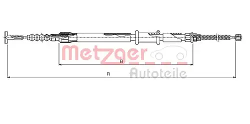 жило за ръчна спирачка METZGER 631.11