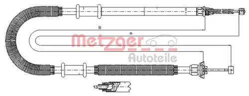 жило за ръчна спирачка METZGER 641.10