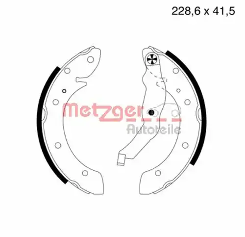 комплект спирачна челюст METZGER MG 633