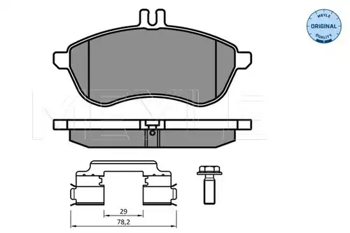 накладки MEYLE 025 243 0620/K2