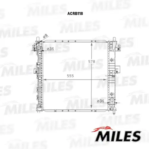 воден радиатор MILES ACRB118