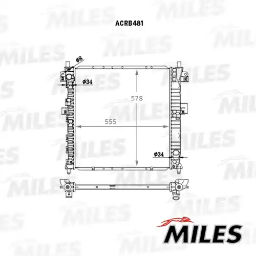 воден радиатор MILES ACRB481