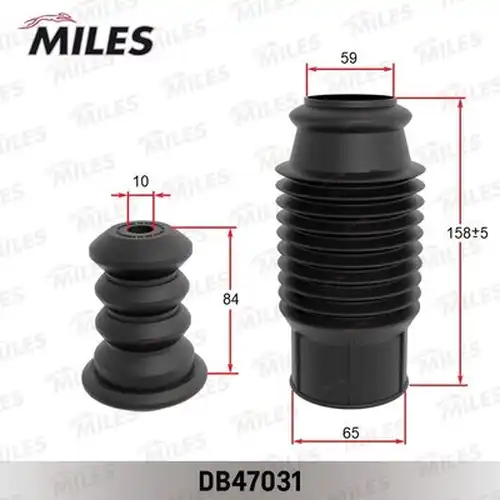 прахозащитен комплект, амортисьор MILES DB47031