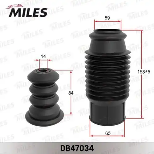 прахозащитен комплект, амортисьор MILES DB47034