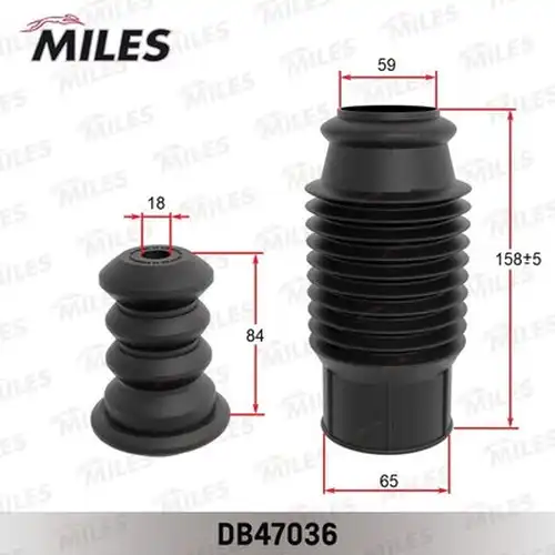 прахозащитен комплект, амортисьор MILES DB47036