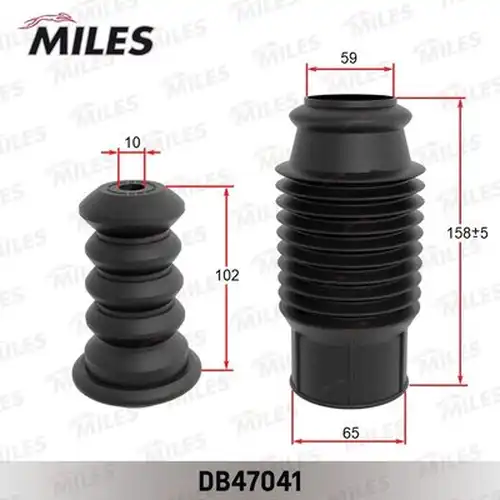 прахозащитен комплект, амортисьор MILES DB47041