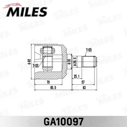 каре комплект, полуоска MILES GA10097