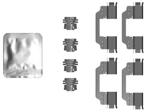 комплект принадлежности, дискови накладки MINTEX MBA0101