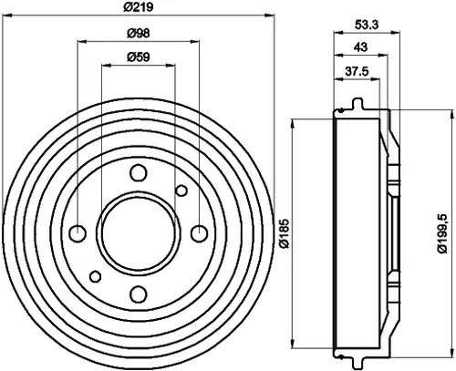 спирачен барабан MINTEX MBD011