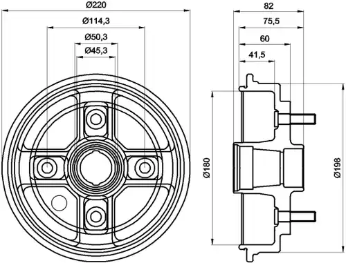 спирачен барабан MINTEX MBD046