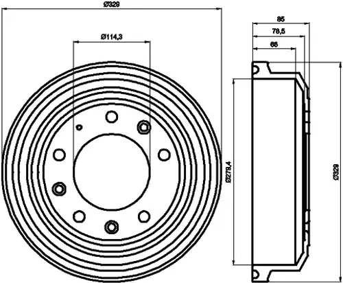 спирачен барабан MINTEX MBD110