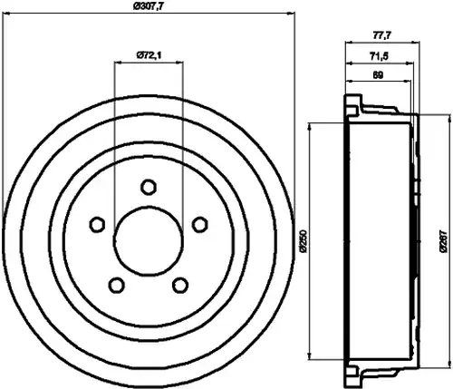 спирачен барабан MINTEX MBD185