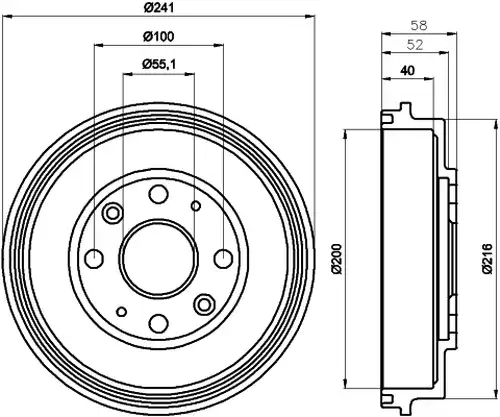 спирачен барабан MINTEX MBD207