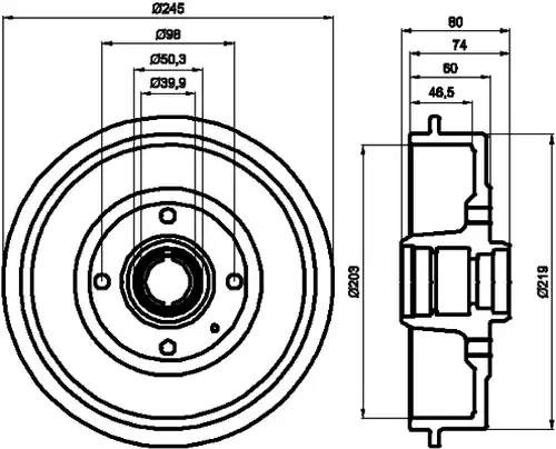 спирачен барабан MINTEX MBD232