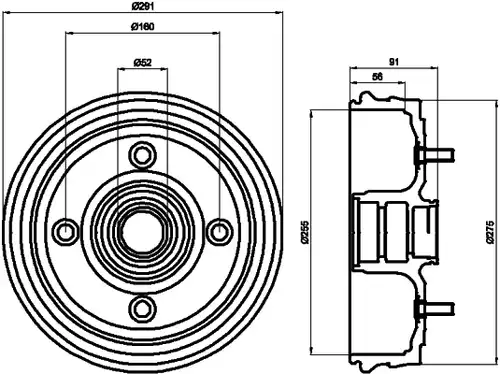 спирачен барабан MINTEX MBD280