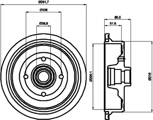 спирачен барабан MINTEX MBD298