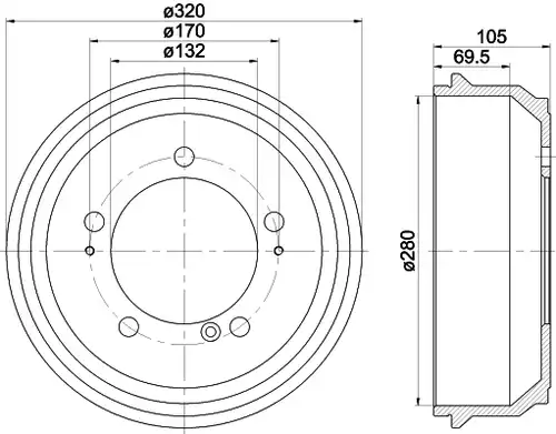 спирачен барабан MINTEX MBD307