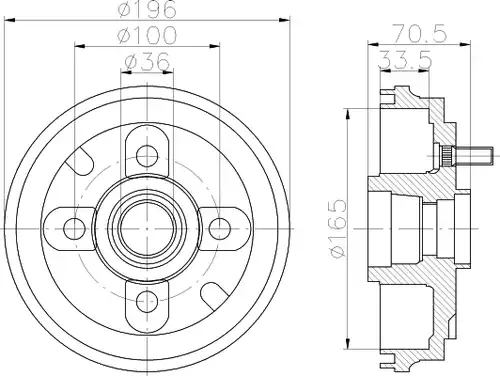 спирачен барабан MINTEX MBD318