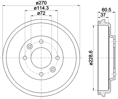 спирачен барабан MINTEX MBD324