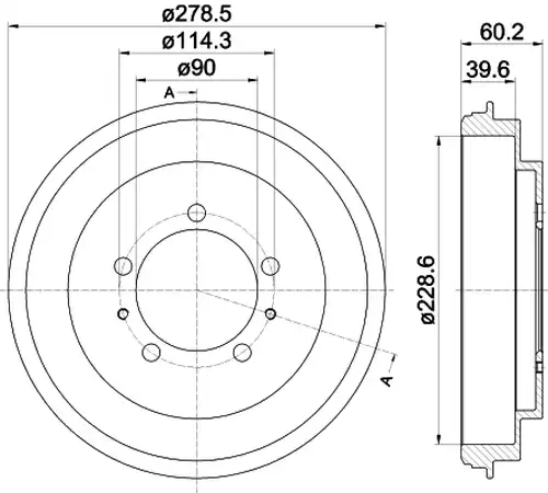 спирачен барабан MINTEX MBD352