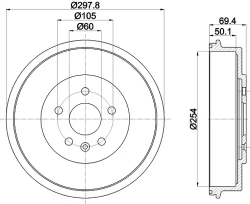 спирачен барабан MINTEX MBD375