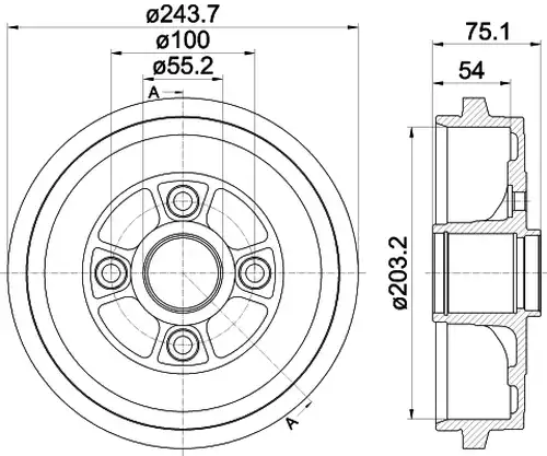 спирачен барабан MINTEX MBD386