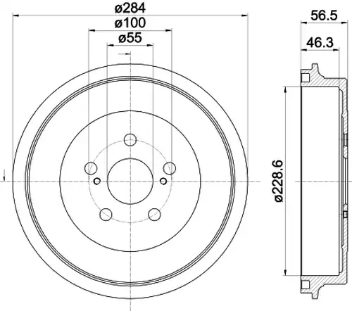 спирачен барабан MINTEX MBD400