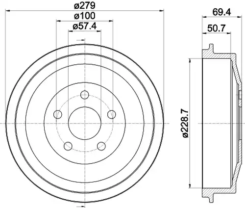 спирачен барабан MINTEX MBD401