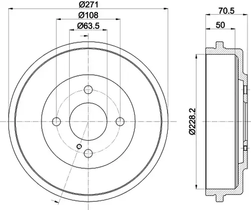 спирачен барабан MINTEX MBD406