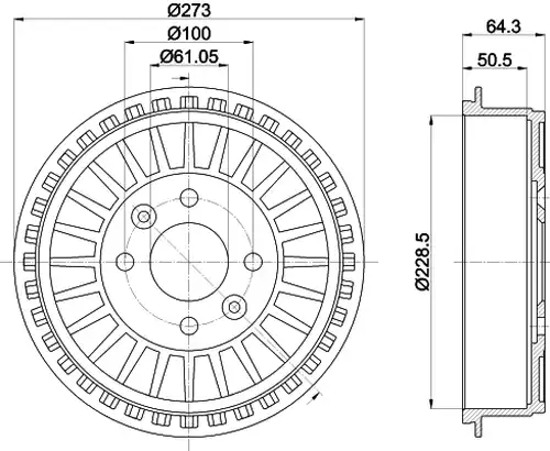 спирачен барабан MINTEX MBD409