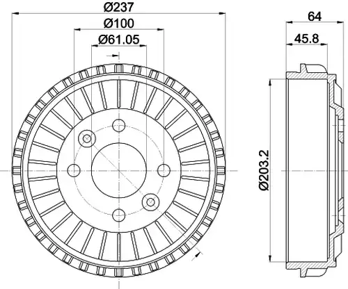 спирачен барабан MINTEX MBD410