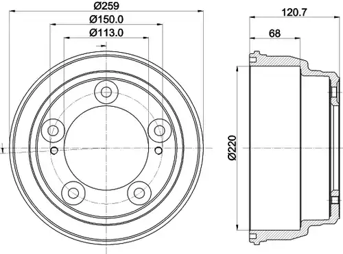 спирачен барабан MINTEX MBD414